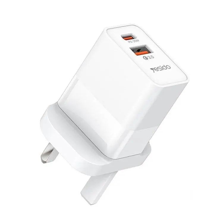 Yesido YC32PD20W QC3.0 Dual-port Fast Charger UK EU Plug