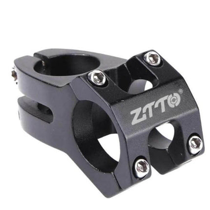 ZTTO 31.8mm MTB Handlebar Stem for Everyday Bike Setup - black CNC AL6061 stem, low-profile clamp for MTB and commuter bikes