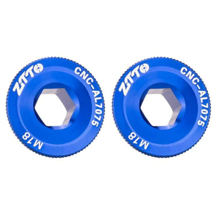 ZTTO Aluminum Crank Cover Screws For Mountain Bike M18 Black - blue CNC aluminum alloy M18 crank cover screws set