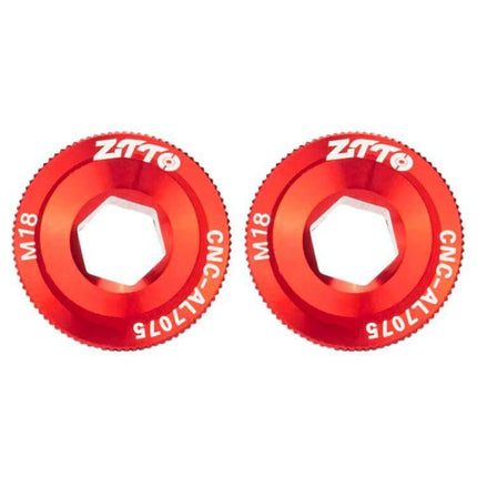ZTTO Aluminum Crank Cover Screws For Mountain Bike M18 Black - red anodized aluminum M18 crank cover screws, CNC-cut, corrosion-resistant replacement