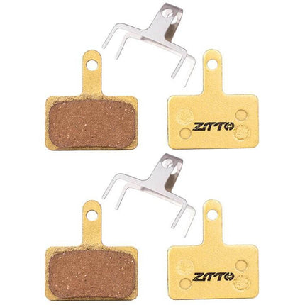 ZTTO Mountain Bike Brake Pads Full Metal Copper Base - set of four brake pads with copper bases and springs for trail and urban riding