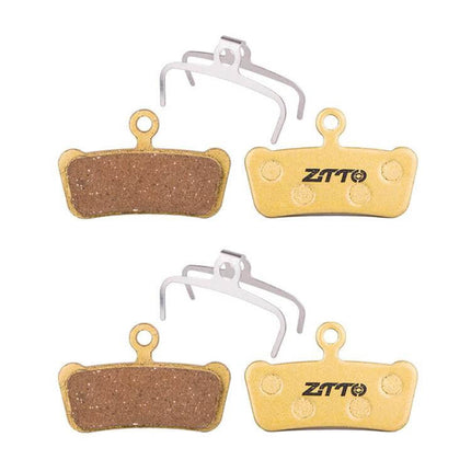 ZTTO Mountain Bike Brake Pads Full Metal Copper Base – set of four copper‑backed MTB brake pads with springs, low‑noise durable performance