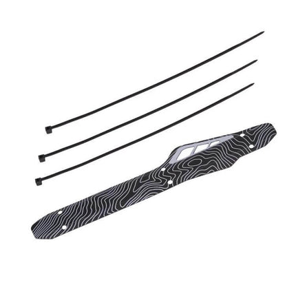 ZTTO Mountain Bike Chain Guard 2-Pack For Road And Mountain black topographic chainstay protector with zip ties