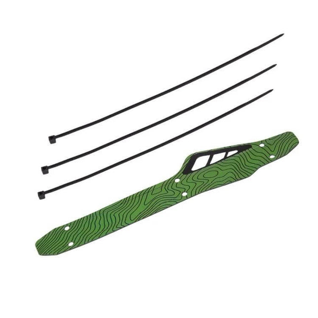 ZTTO Mountain Bike Chain Guard 2-Pack For Road And Mountain - green PP chainstay protector with zip ties, reduces chain rub and frame damage