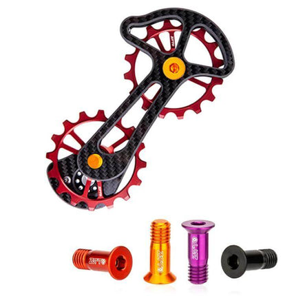 ZTTO Rear Derailleur Guide Wheel Screws 2-Pack For Road And Mountain Bikes – anodized M5 x14.23mm aluminum alloy replacement screws