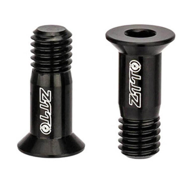 ZTTO Rear Derailleur Guide Wheel Screws 2-Pack For Road And Mountain Bikes black aluminum M5 replacement screws close-up