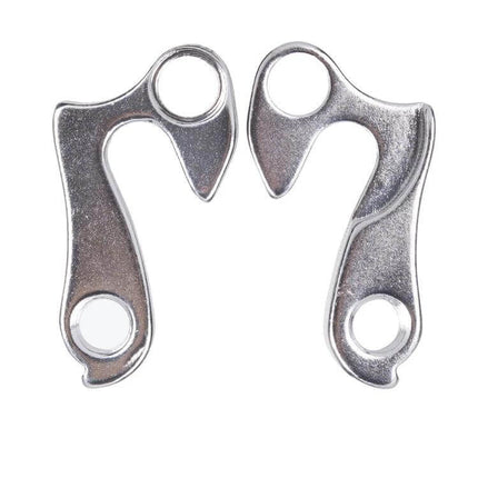 ZTTO Rear Derailleur Tail Hook For MTB And Road Bikes silver aluminium alloy replacement hanger pair, low-profile derailleur protection