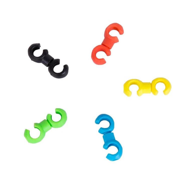 ZTTO S Style Brake Cable Clips, Pack Of 20 For MTB Use - colorful 360-degree rotatable plastic cable guides for bike brake and derailleur routing