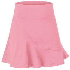 High-Waisted Quick-Dry Athletic Skirt with Built-In Mini-Socks for Women Petal Pink M