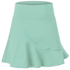 High-Waisted Quick-Dry Athletic Skirt with Built-In Mini-Socks for Women Mint Green M