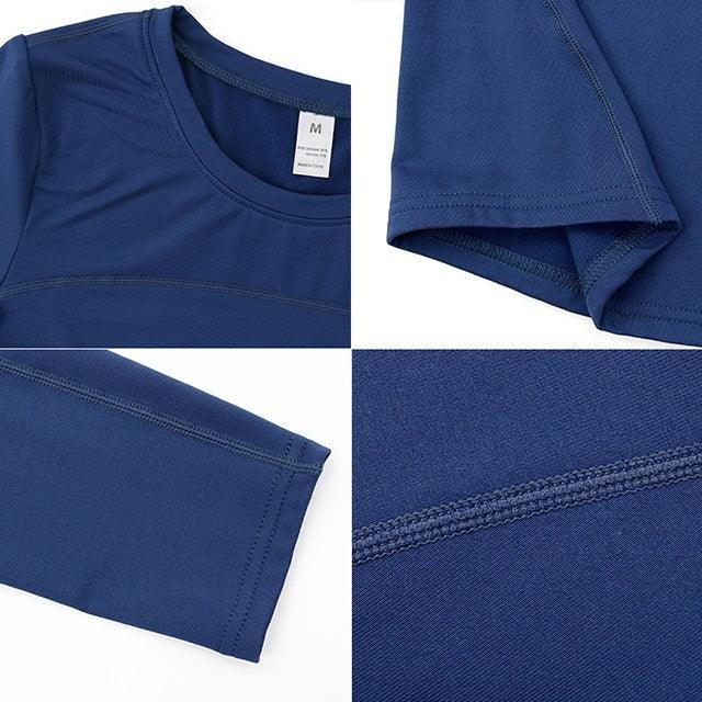 Velvet-Lined Stretch Quick-Dry Long-Sleeve Athletic Top for Women - Fall & Winter Edition