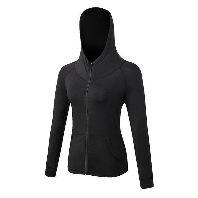 Stylish Women's Hooded Sports Jacket - Ideal for Cooler Seasons