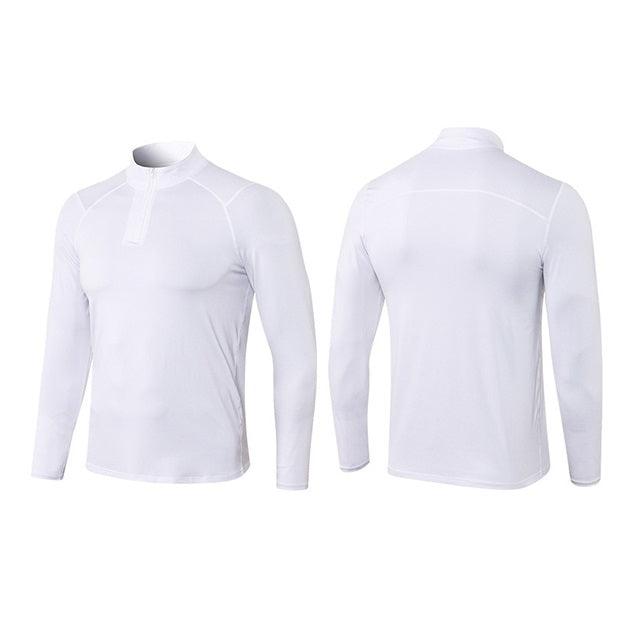 Men's Slim Fit Long-Sleeve Sports Half-Zip for Autumn and Winter