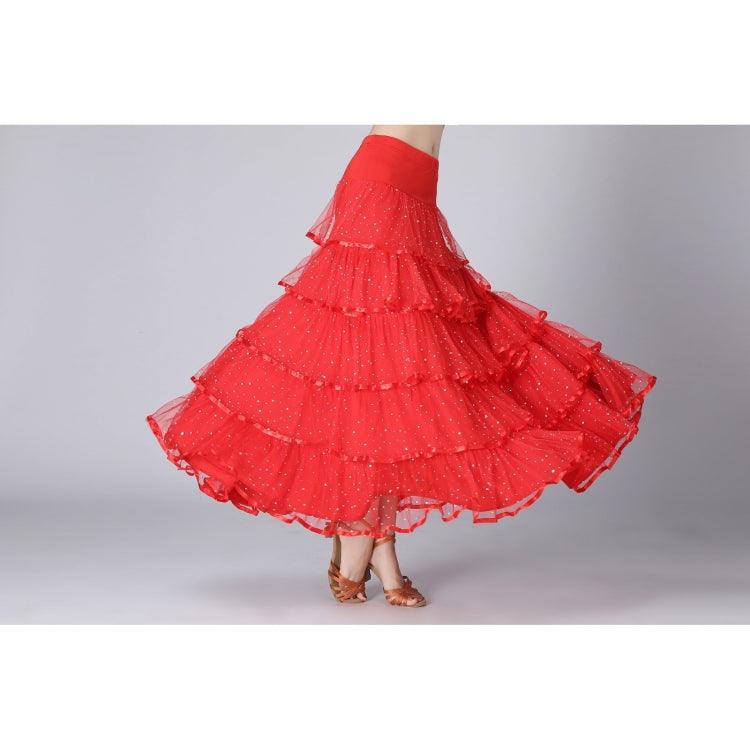 Glittering Dance Floor Swing Skirt for Women’s Competitions