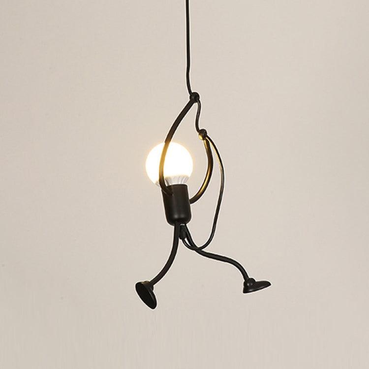 Nordic Minimalist Black Metal Pendant Lamp with E27 LED Bulb for Stylish Home and Restaurant Illumination