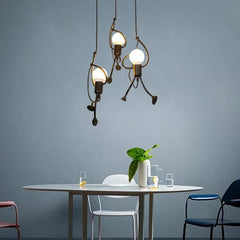 Nordic Minimalist Black Metal Pendant Lamp with E27 LED Bulb for Stylish Home and Restaurant Illumination