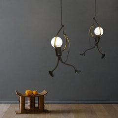 Nordic Minimalist Black Metal Pendant Lamp with E27 LED Bulb for Stylish Home and Restaurant Illumination