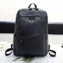 Chic Dual-Shoulder PU Leather Messenger Bag with Wide Strap for Men