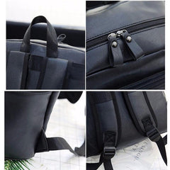 Chic Dual-Shoulder PU Leather Messenger Bag with Wide Strap for Men