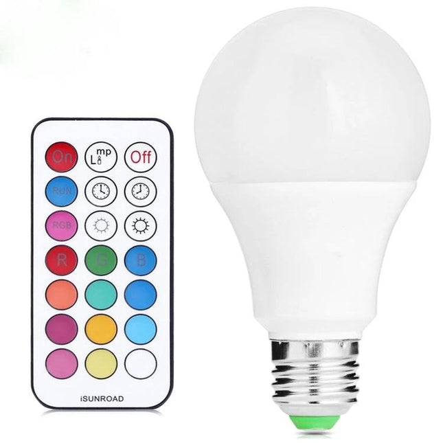 Color Changing LED Bulbs for Everyday Home Ambiance Use remote-controlled bulb in standard socket for living room or bedroom mood lighting