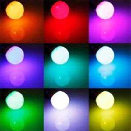 Color Changing LED Bulbs for Everyday Home Ambiance Use showing nine colorful bulb settings with remote-controlled mood lighting