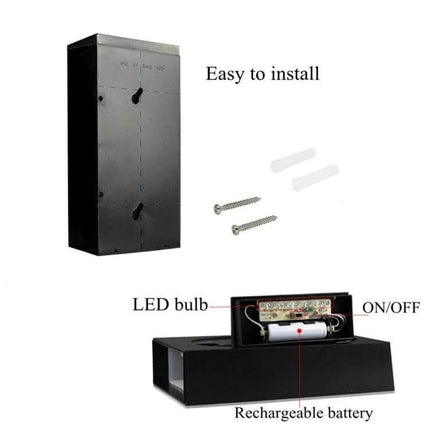 Solar Door Plate Light For House Numbers Outdoor Night Use — weatherproof LED plate with rechargeable battery and easy-install screws