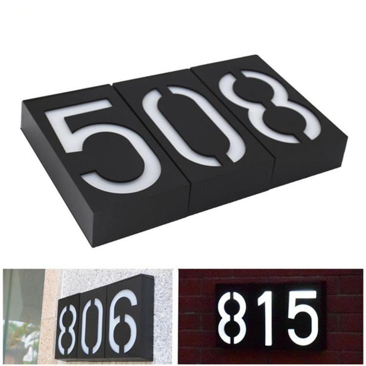 Solar-Powered Eco-Friendly LED House Number Light Set - 6 Bright Wall Mount Lamps for Enhanced Home Visibility