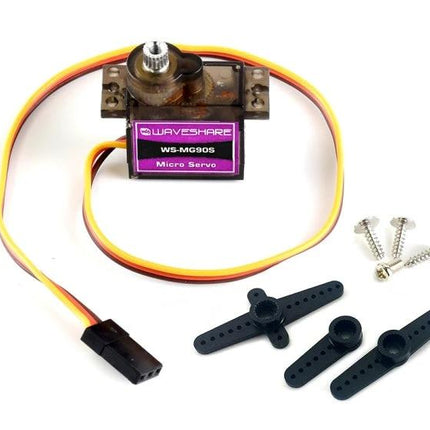 Waveshare MG90S Micro Servo with Metal Gear for Hobby Projects - compact metal gear micro servo with horns and screws