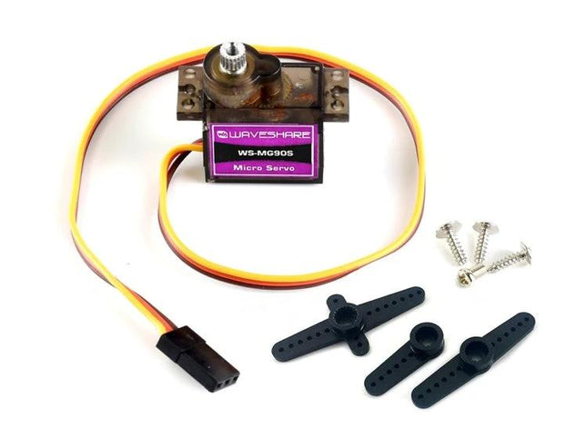 Waveshare MG90S Micro Servo with Metal Gear for Hobby Projects - compact metal gear micro servo with horns and screws