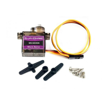 Waveshare MG90S Micro Servo with Metal Gear for Hobby Projects - compact metal gear micro servo with horns and screws