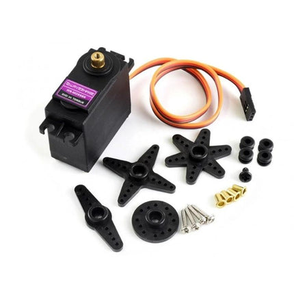 Waveshare MG996R Metal Gear Servo for Robotic Projects - metal gear servo with horn set, screws, and lead wire for robotic arms and RC vehicles