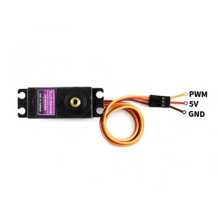 Waveshare MG996R Metal Gear Servo for Robotic Projects mounted servo with PWM 5V GND leads and metal gear casing