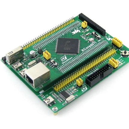 Waveshare XCore407I Core Board for Electronics Development showing STM32F407IGT6 MCU, USB and header pins for prototyping embedded systems