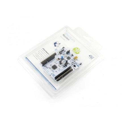 Waveshare STM32 Nucleo-64 Development Board for Prototyping in clear retail packaging showing board and headers