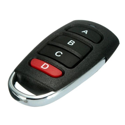 Universal 433MHz Wireless Remote Control for Garage Doors black 4-button duplicator remote with A B C D buttons