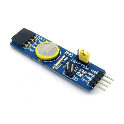 Waveshare Real-Time Clock Board for Electronic Devices slim blue PCB with PCF8563 chip and onboard battery backup