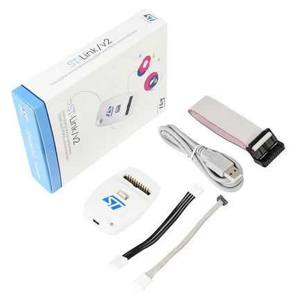 Waveshare ST-LINK/V2 Programmer for STM8 and STM32 Devices USB in-circuit debugger and programmer with cables and box