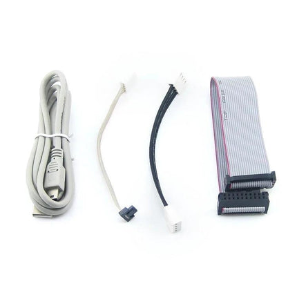 Waveshare ST-LINK/V2 Programmer for STM8 and STM32 Devices accessories kit with USB cable, SWIM/JTAG/SWD ribbon and adapter cables