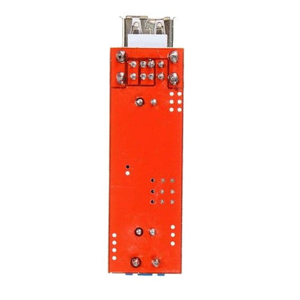 Dual USB Power Converter for Everyday Mobile Device Charging slim red PCB module with two USB-A ports for in-vehicle dual-device charging