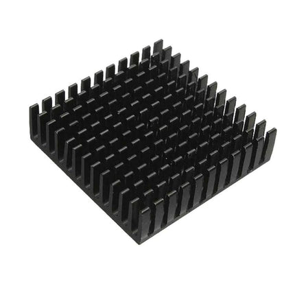 Aluminum Heat Sink for LED and Chip Cooling, 40x40x11mm black anodized aluminum cooling fins for LEDs and chips