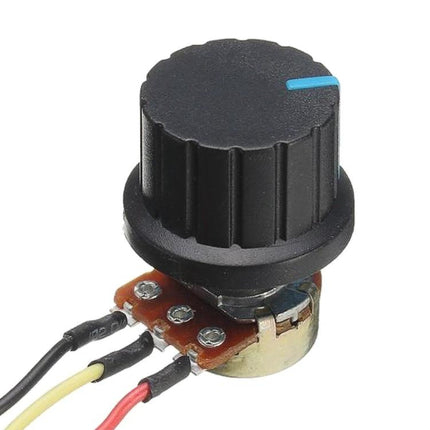 DC Motor Speed Controller with Reversible Switch for PWM Adjustment - compact potentiometer knob module for DIY motor speed and direction control