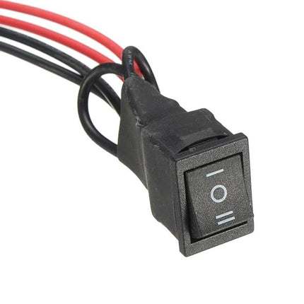 DC Motor Speed Controller with Reversible Switch for PWM Adjustment - compact wired rocker switch module for hobby motors