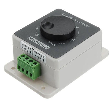 DC Motor Speed Controller with Adjustable Speed and Protective Housing - compact PWM controller with potentiometer knob for fans robotics