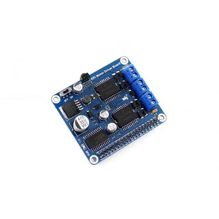 Waveshare Raspberry Pi Motor Driver Board for Robotics Projects – blue motor driver expansion board for Raspberry Pi controlling DC and stepper motors