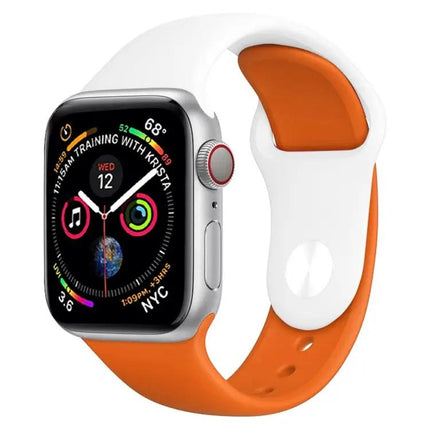 Silicone Watch Band For Apple Watch 42mm Two Tone Blue Pink