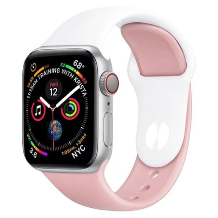Apple Watch Silicone Band 38mm Dual Color White Red
