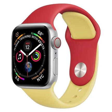 Apple Watch Silicone Band 38mm Dual Color White Red