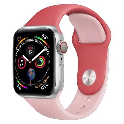 Apple Watch Silicone Band 38mm Dual Color White Red