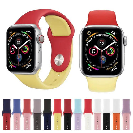 Apple Watch Silicone Band 38mm Dual Color White Red