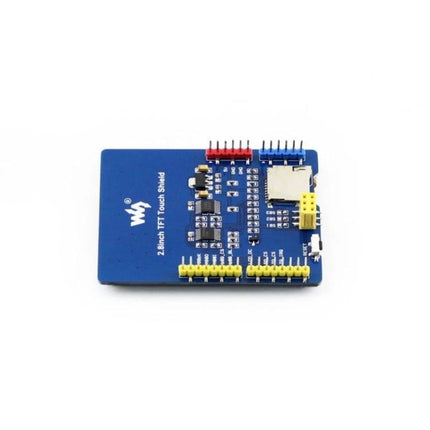 Compact 2.8 Inch Touch LCD Shield for Arduino Displays - blue 2.8" TFT resistive touch shield mounted with header pins